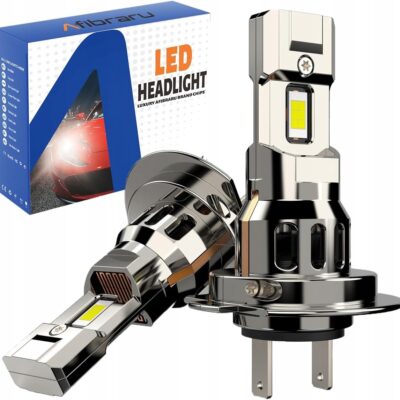 Żarówki LED H7 Afibraru PRAWDZIWE 2x25W i 2x2500lm 6000K 2 sztuki