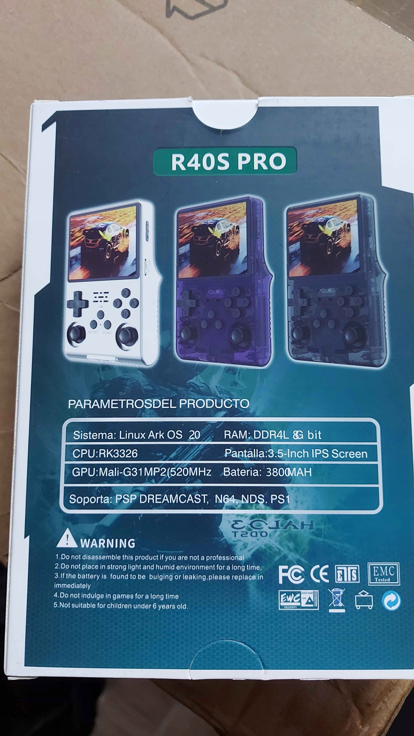 Konsola do gier PalmGames R40S PRO emulator PSX GBA N64 GRY RK3326 4rdzenie - obrazek 4