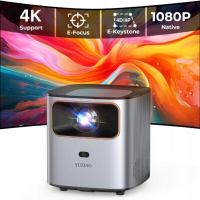 Projektor YUZINO AK-26 RZUTNIK 1080P FHD 4000lm 16:9 GŁOŚNIKI BLUETOOTH 5G