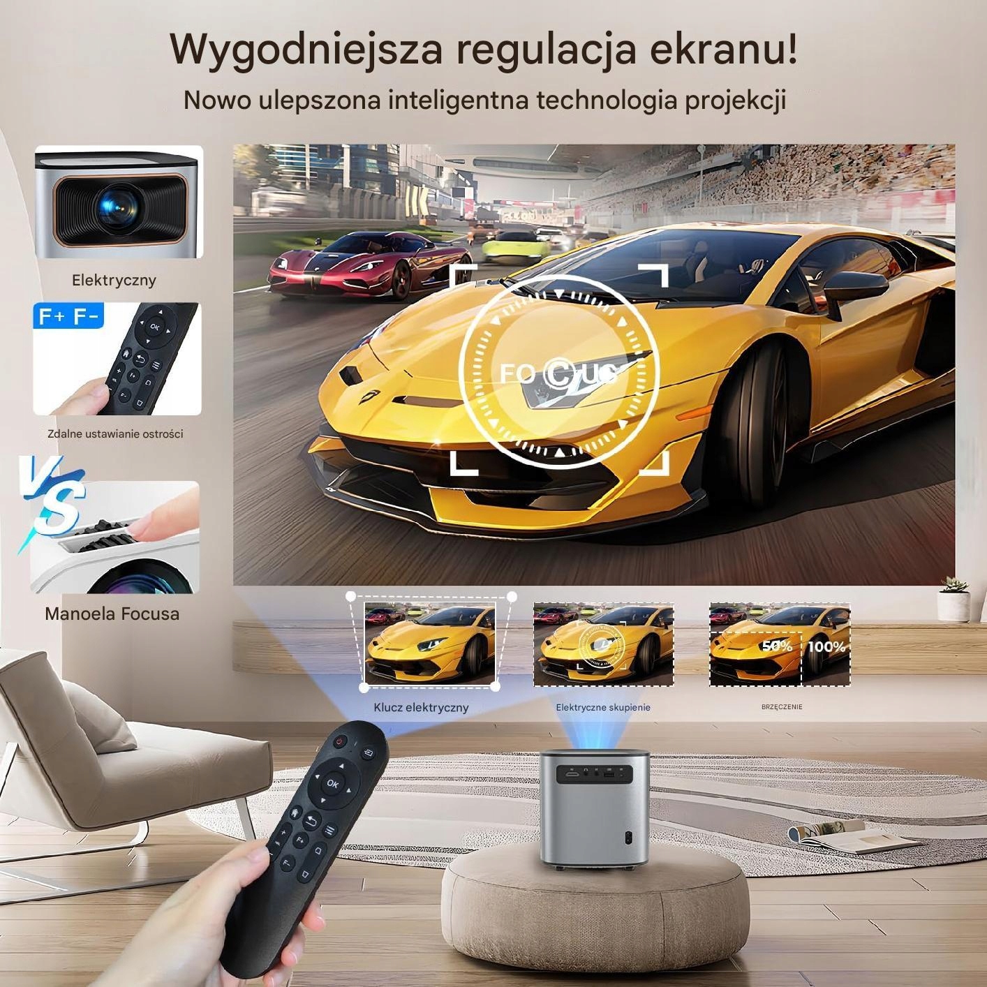 Projektor YUZINO AK-26 RZUTNIK 1080P FHD 4000lm 16:9 GŁOŚNIKI BLUETOOTH 5G - obrazek 6