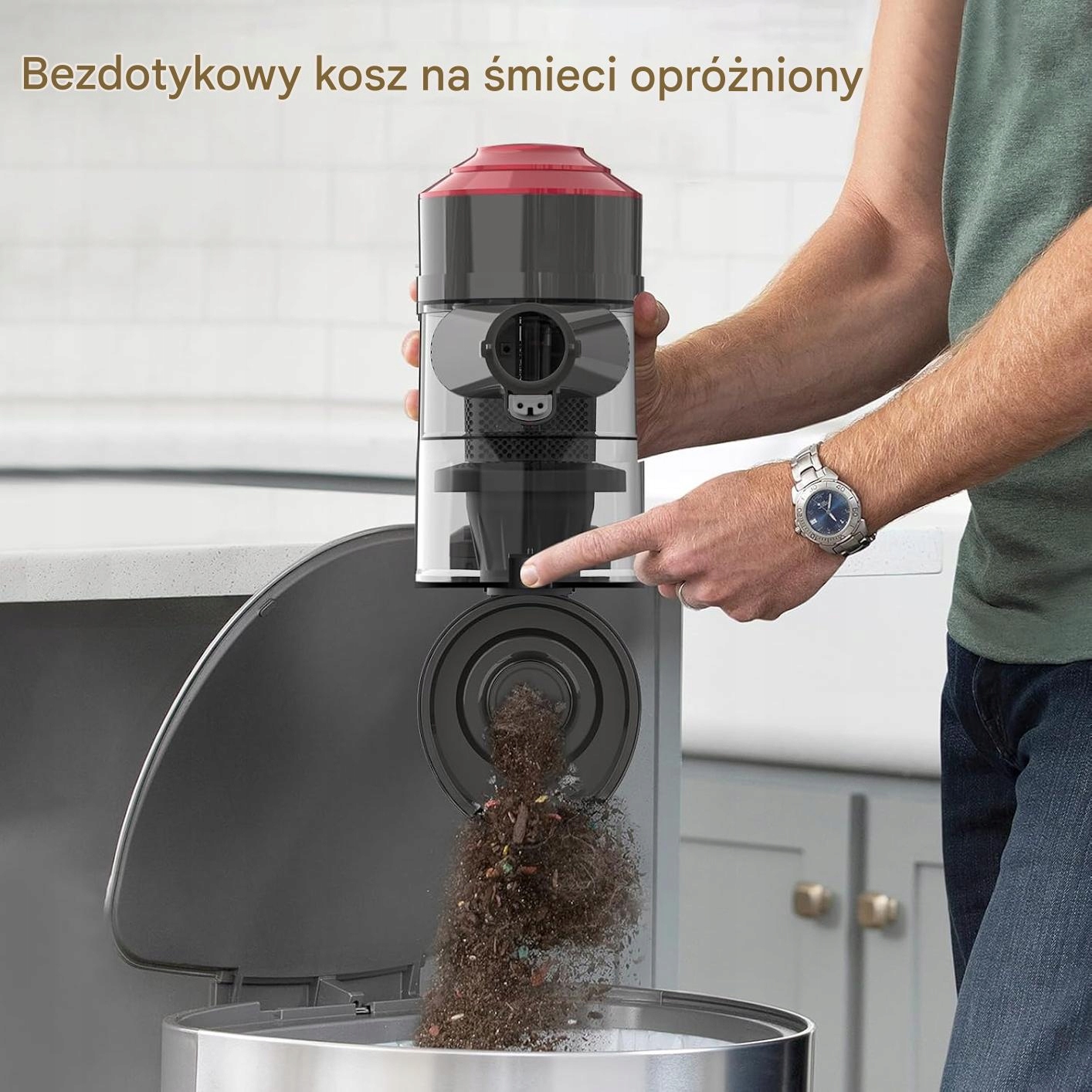 ODKURZACZ BEZPRZEWODOWY PIONOWY AKUMULATOROWY Akitas V10 30V 450W 3w1 - obrazek 4