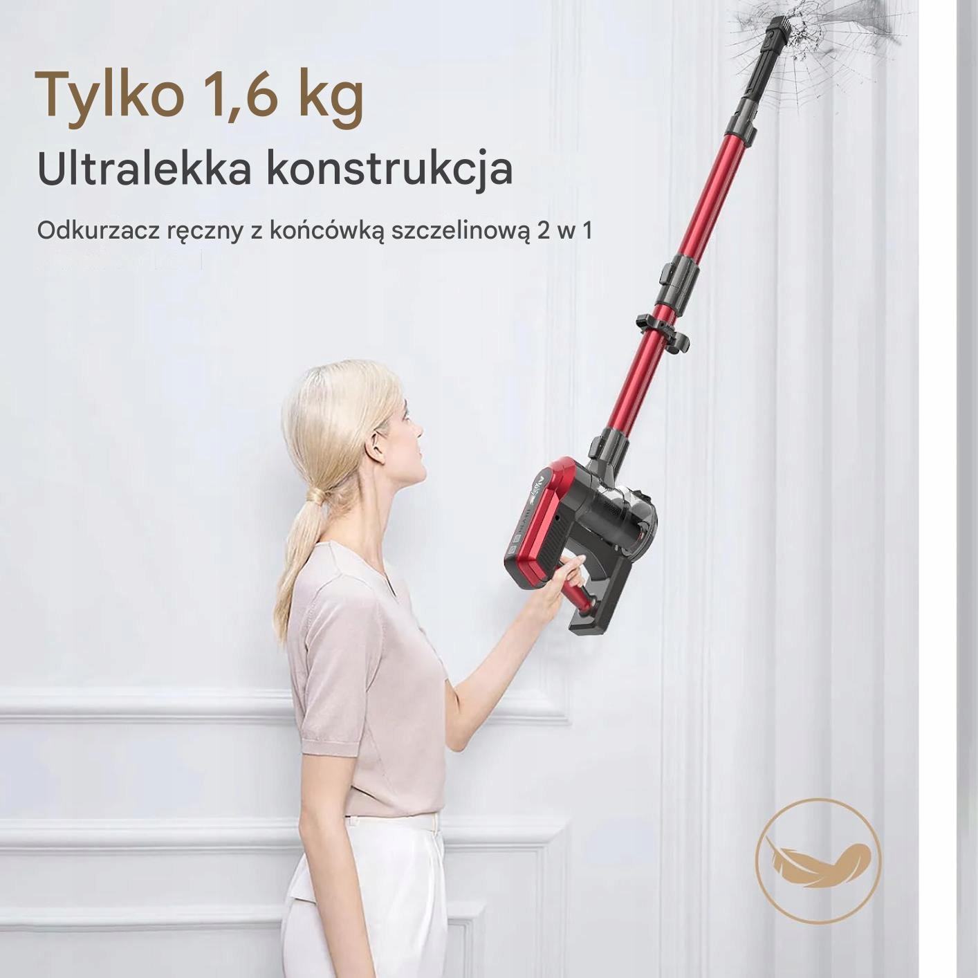 ODKURZACZ BEZPRZEWODOWY PIONOWY AKUMULATOROWY Akitas V10 30V 450W 3w1 - obrazek 8