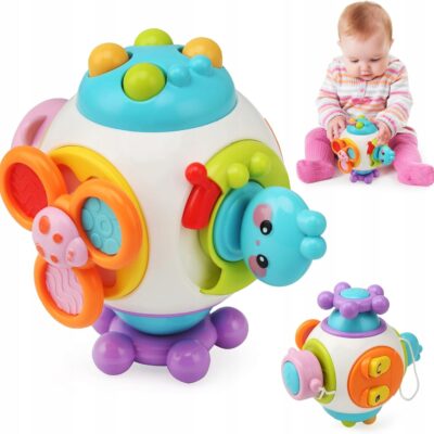 KOSTKA SENSORYCZNA EDUKACYJNA MANIPULACYJNA MONTESSORI 6w1