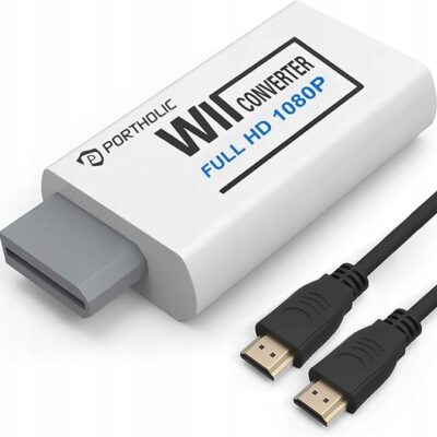 ADAPTER PRZEJŚCIÓWKA KONWERTER Wii do HDMI 1080p Jack3,5mm + Kabel HDMI
