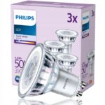 Żarówka LED Philips 3x GU10 4,6W =50W 4000K 390lm 36° 230V