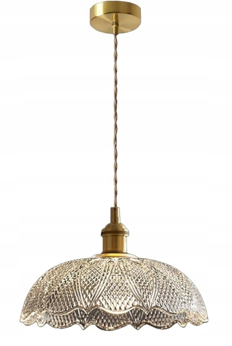 LAMPA SZKLANA WISZĄCA KRYSZTAŁOWA NOWOCZESNA LED Bravsekai regul. + ŻARÓWKA