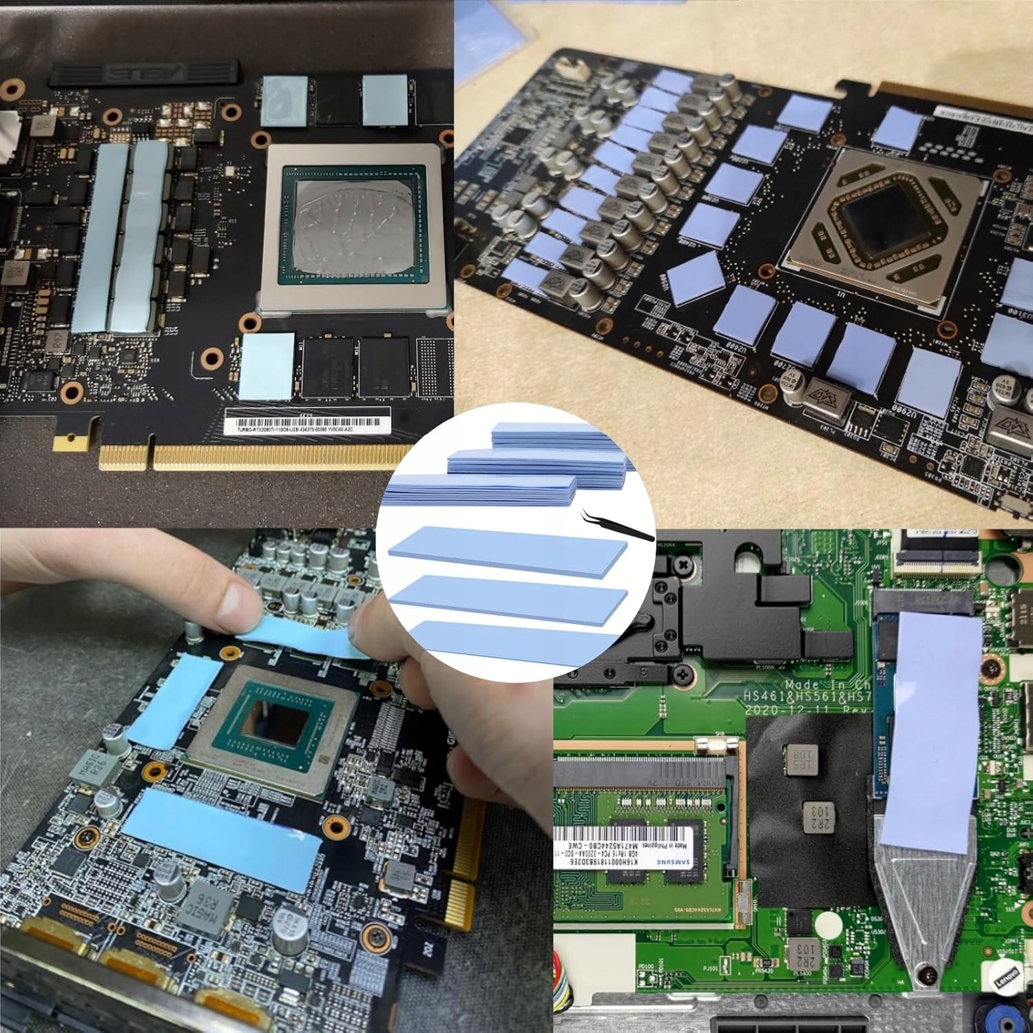 Termopad 70x20x1mm 6W/mK przewodzący ciepło do chłodzenia 1 sztuka - obrazek 2