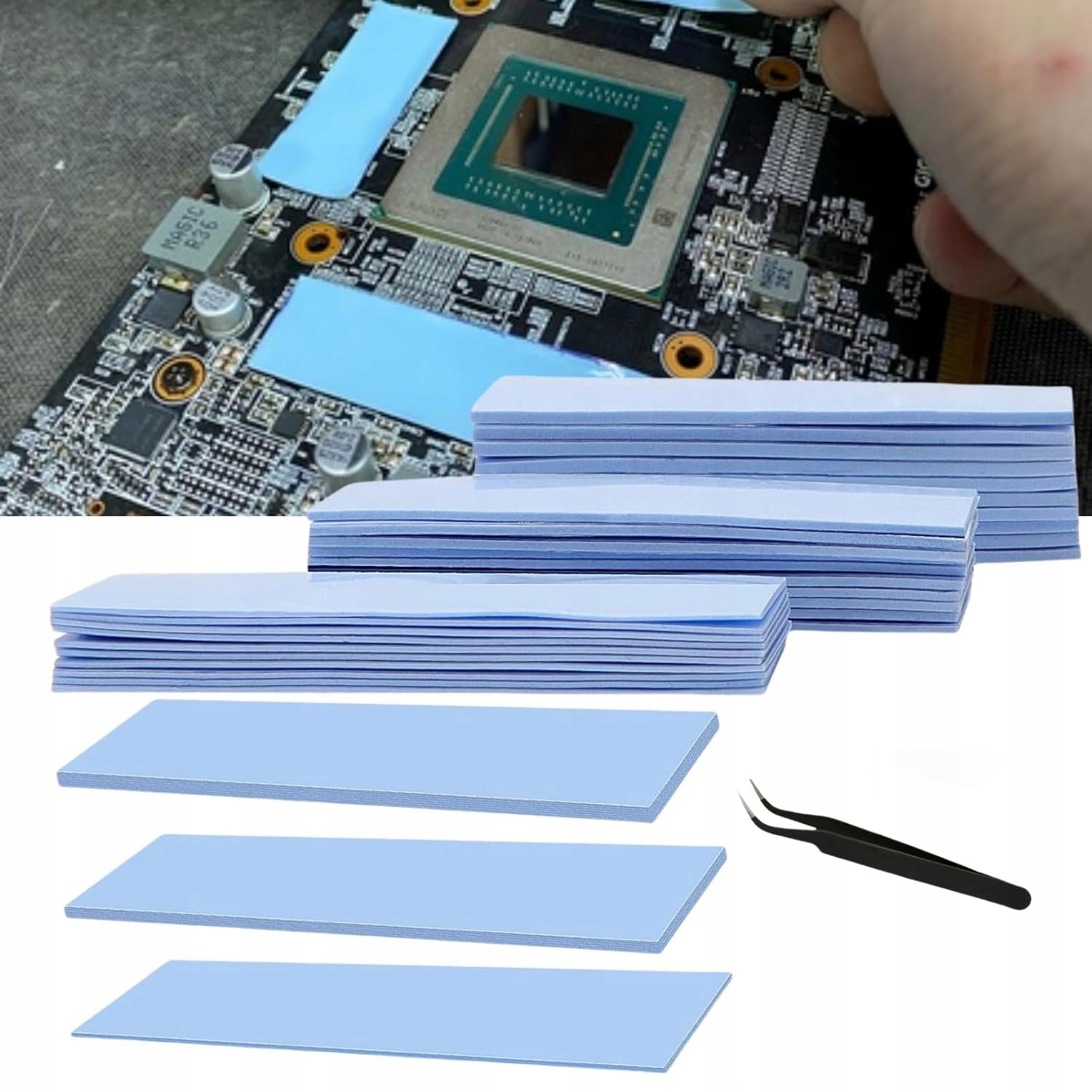 Termopad 70x20x1mm 6W/mK przewodzący ciepło do chłodzenia 1 sztuka - obrazek 3