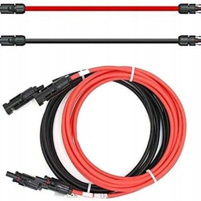 Kabel solarny Solartronics MC4 2x1m 6mm² PV czarny + czerwony ZESTAW