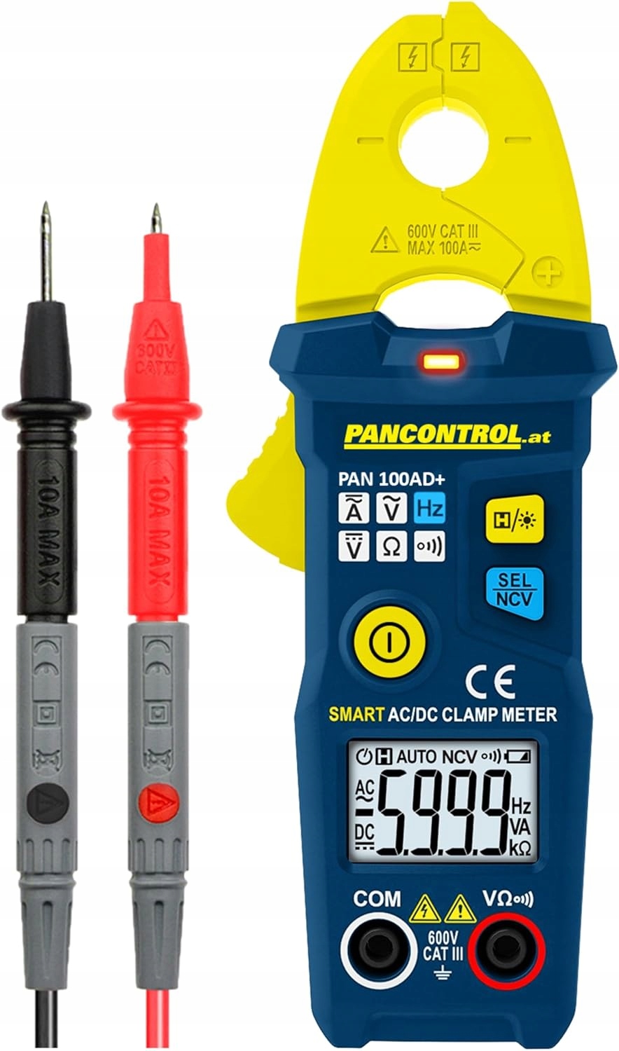 CYFROWY MIERNIK CĘGOWY PRĄDOWY MULTIMETR Pancontrol 100AD+ 100A AC/DC RMS