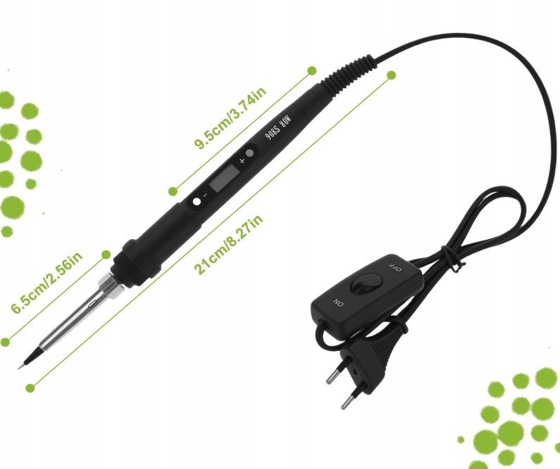 Zestaw Lutowniczy LUTOWNICA PRECYZYJNA 80W LCD Walizka Odsysacz 908S - obrazek 2