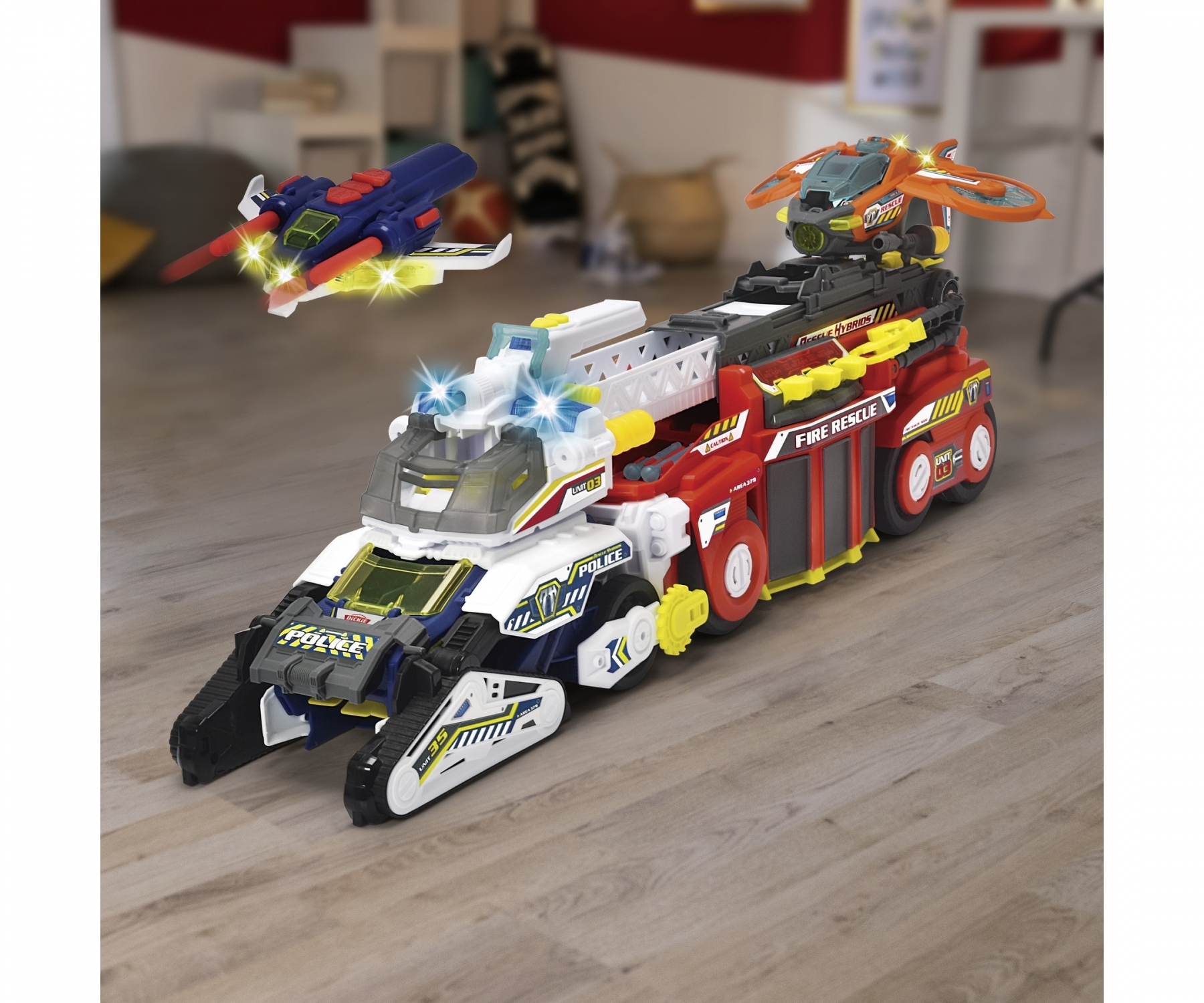 OGROMNA DUŻA Straż Pożarna wóz strażacki 55 cm Światło Dźwięk Dickie Toys - obrazek 6