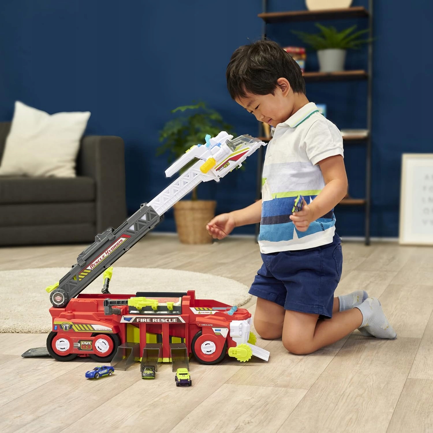 OGROMNA DUŻA Straż Pożarna wóz strażacki 55 cm Światło Dźwięk Dickie Toys - obrazek 7