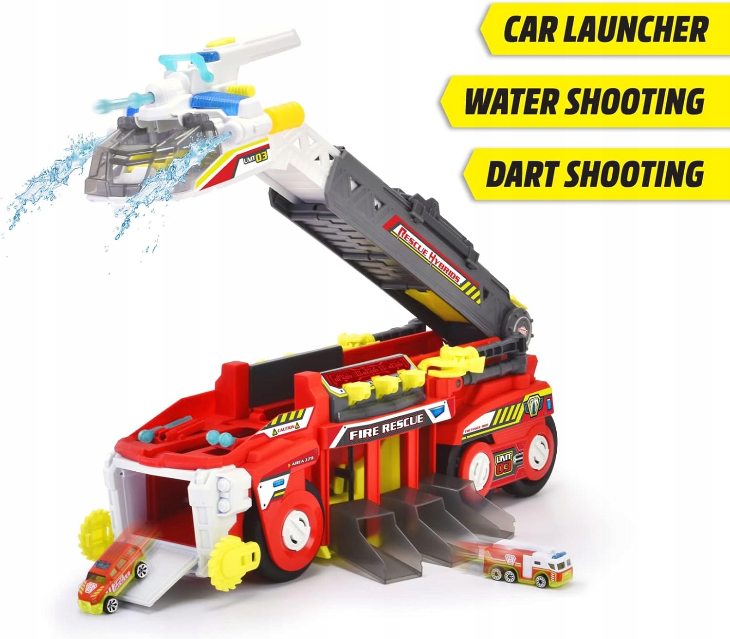OGROMNA DUŻA Straż Pożarna wóz strażacki 55 cm Światło Dźwięk Dickie Toys - obrazek 8