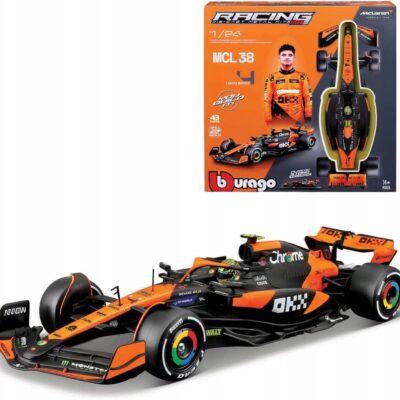 BOLID F1 McLaren MCL38 GP Miami Lando Norris 1:24 BBURAGO ZESTAW MODELARSKI