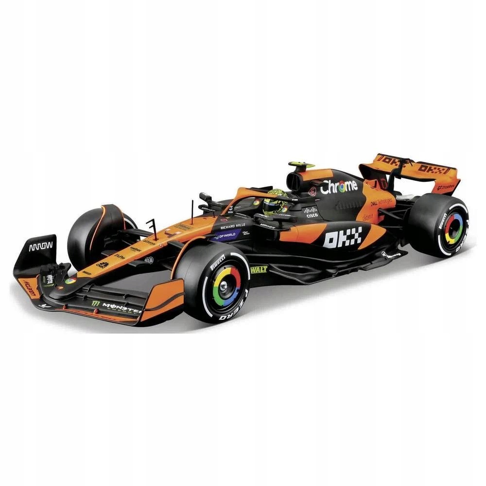 BOLID F1 McLaren MCL38 GP Miami Lando Norris 1:24 BBURAGO ZESTAW MODELARSKI - obrazek 2