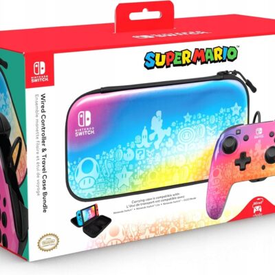 Pad Kontroler PDP REMATCH WIRED STAR SPECTRUM + Etui Case Bundle Nintendo