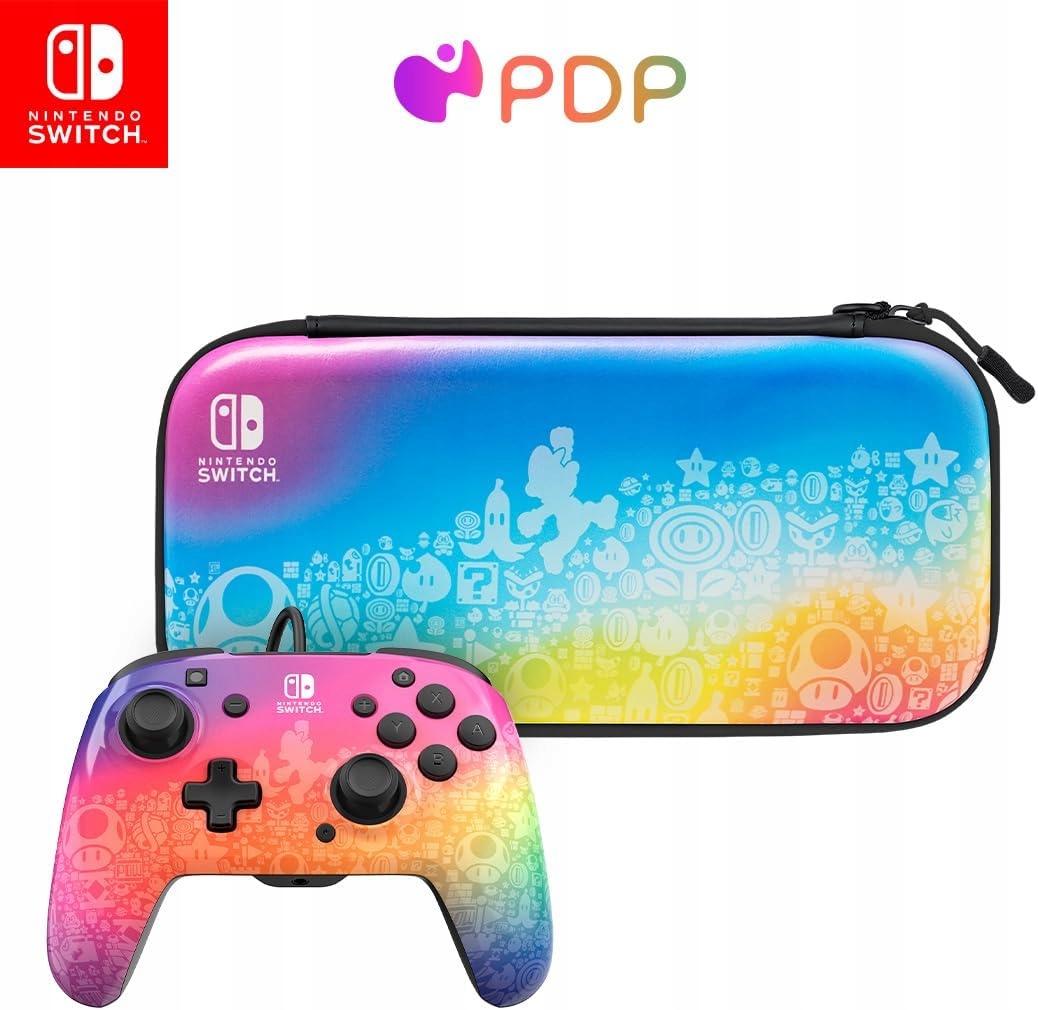 Pad Kontroler PDP REMATCH WIRED STAR SPECTRUM + Etui Case Bundle Nintendo - obrazek 2