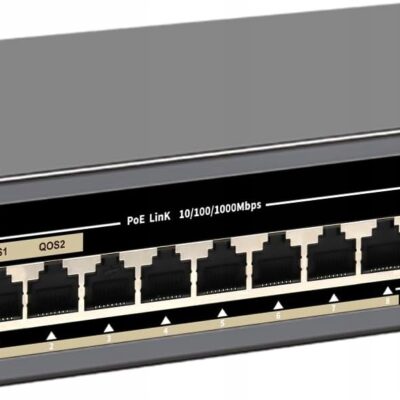 Przełącznik 11-portowy PoE Ztyuav Gigabit 120W VLAN SFP QoS 6kV Ochrona