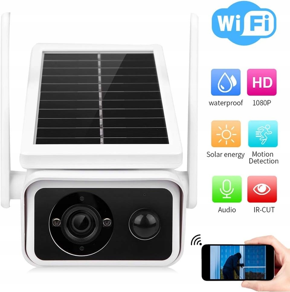 Solarna kamera do monitoringu 1080P Diohe wodoodporna WiFi IP66 - obrazek 2