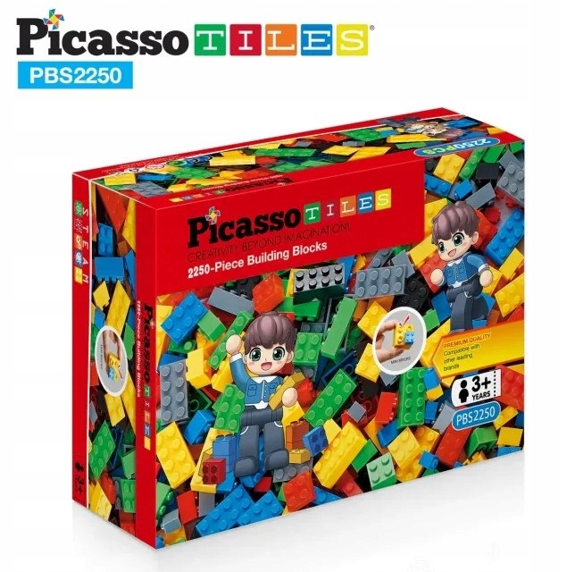 KLOCKI budowlane zestaw PicassoTiles 2250 sztuk prezent konstrukcyjne