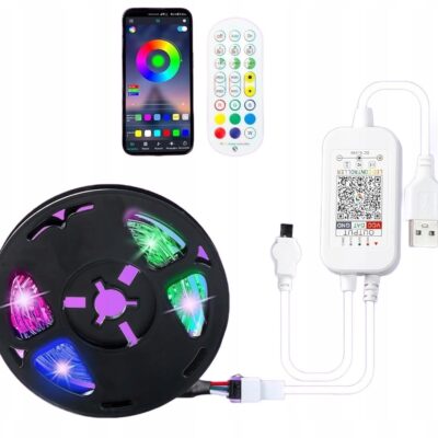 Taśma LED RGB listwa świetlna 5 m do TV 65–85 cali z aplikacją i pilotem