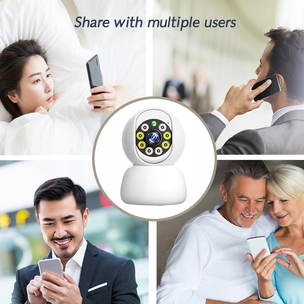 Niania elektroniczna Kamera IP WiFi obrotowa FHD 360° podczerwień detekcja - obrazek 4