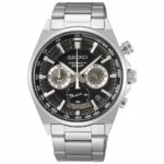 Seiko Męski analogowy zegarek kwarcowy z metalową bransoletką SSB397P1