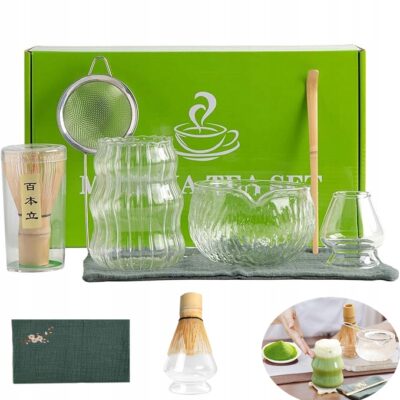 MATCHA ZESTAW DO HERBATY ZESTAW MIOTEŁ DO MATCHY czarka podstawka łyżeczka