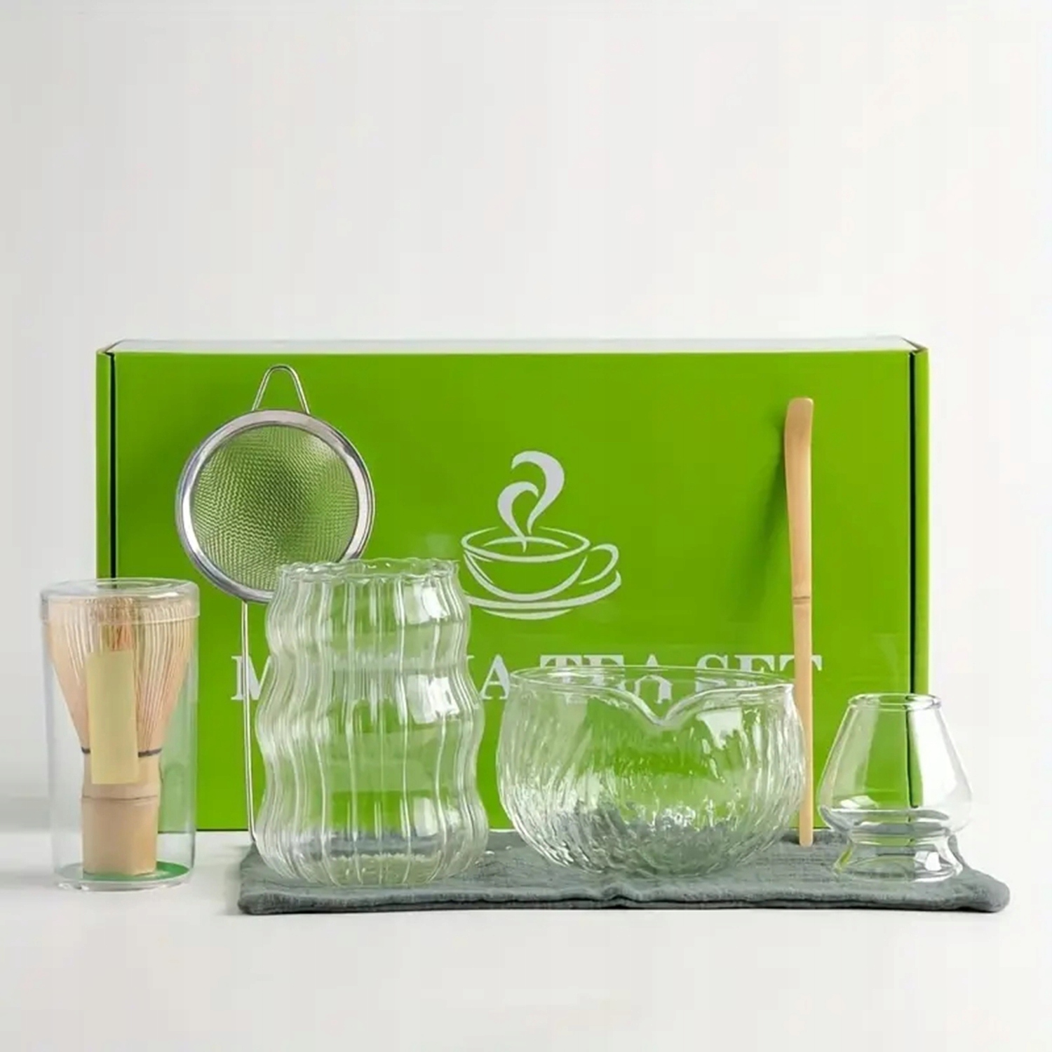 MATCHA ZESTAW DO HERBATY ZESTAW MIOTEŁ DO MATCHY czarka podstawka łyżeczka - obrazek 2