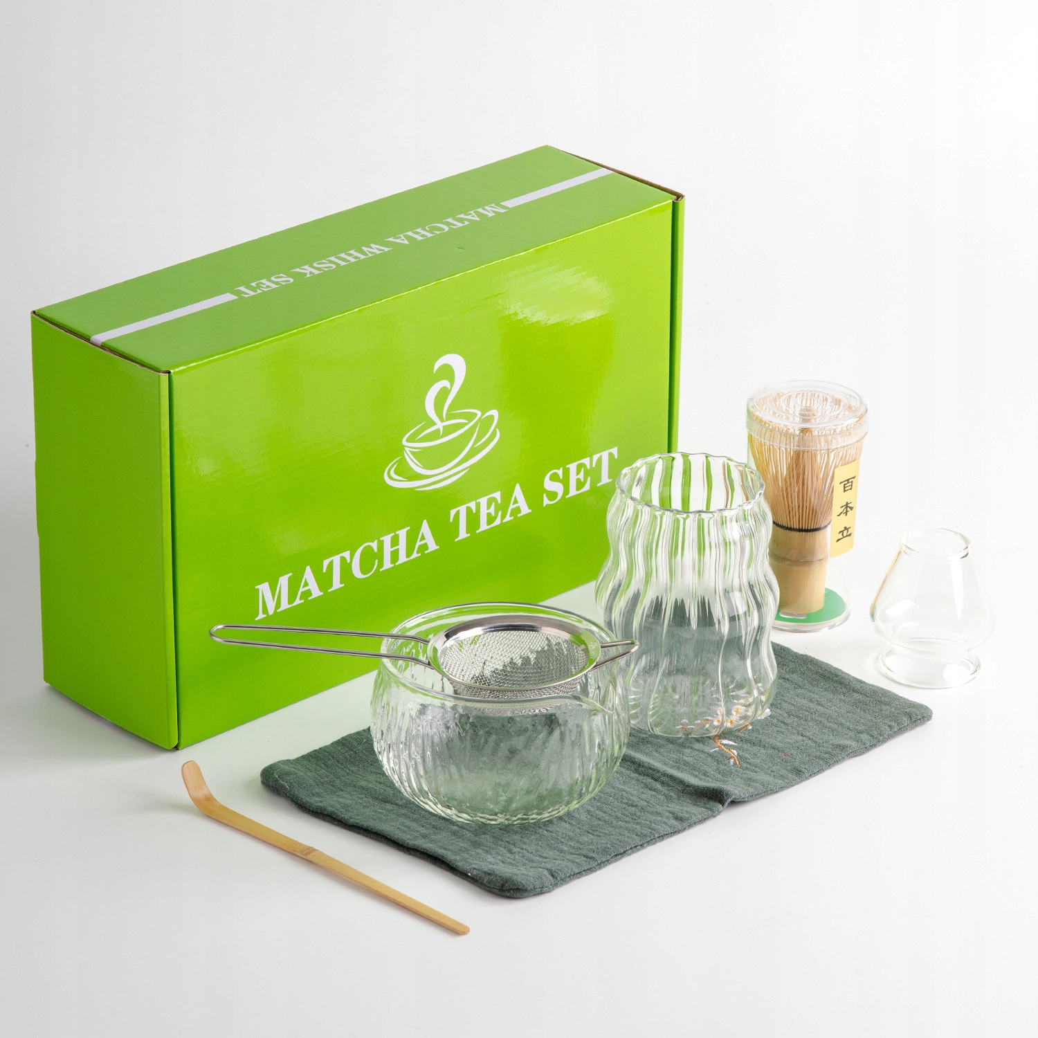 MATCHA ZESTAW DO HERBATY ZESTAW MIOTEŁ DO MATCHY czarka podstawka łyżeczka - obrazek 11