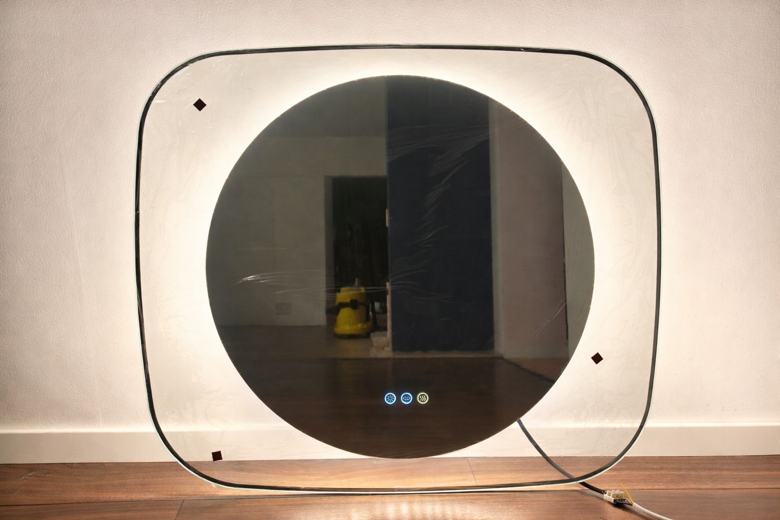 LUSTRO ŁAZIENKOWE LED 60 PODŚWIETLANE ANTI FOG DOTYKOWE 3 BARWY 80 x 70 - obrazek 3