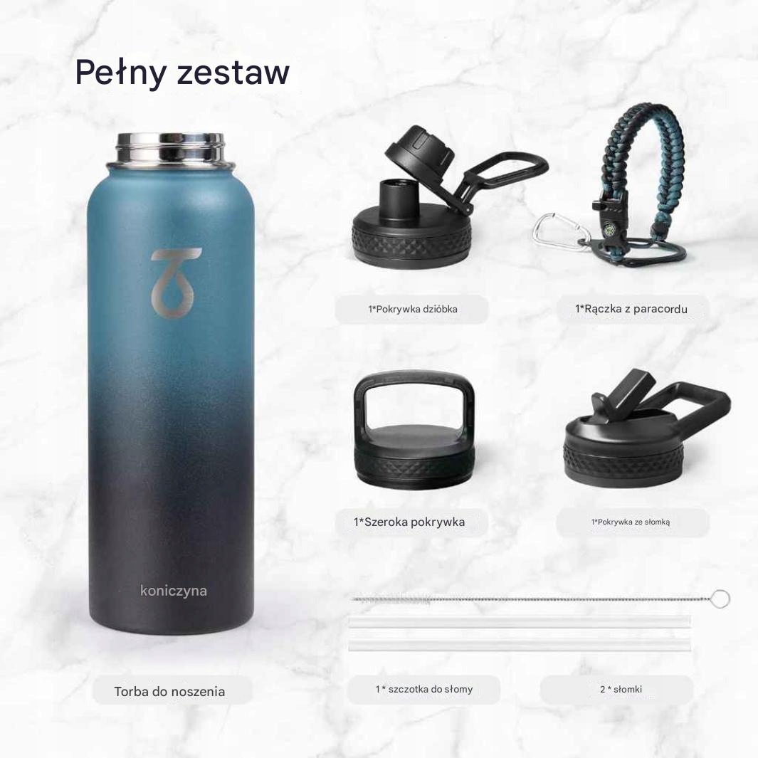 Termos Kubek Termiczny Bidon Butelka Trebo 1183ml - obrazek 3
