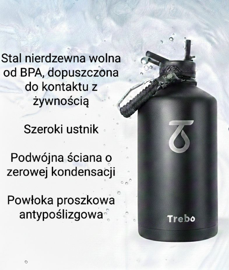 DUŻY WIELKI Termos Kubek Termiczny Bidon Butelka Trebo 3785 ml SURVIVAL - obrazek 4