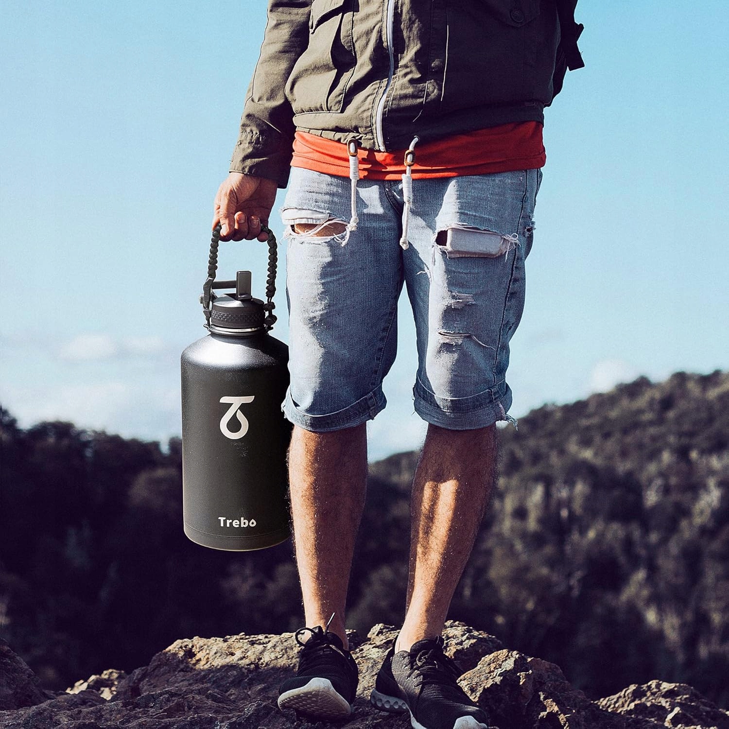 DUŻY WIELKI Termos Kubek Termiczny Bidon Butelka Trebo 3785 ml SURVIVAL - obrazek 7