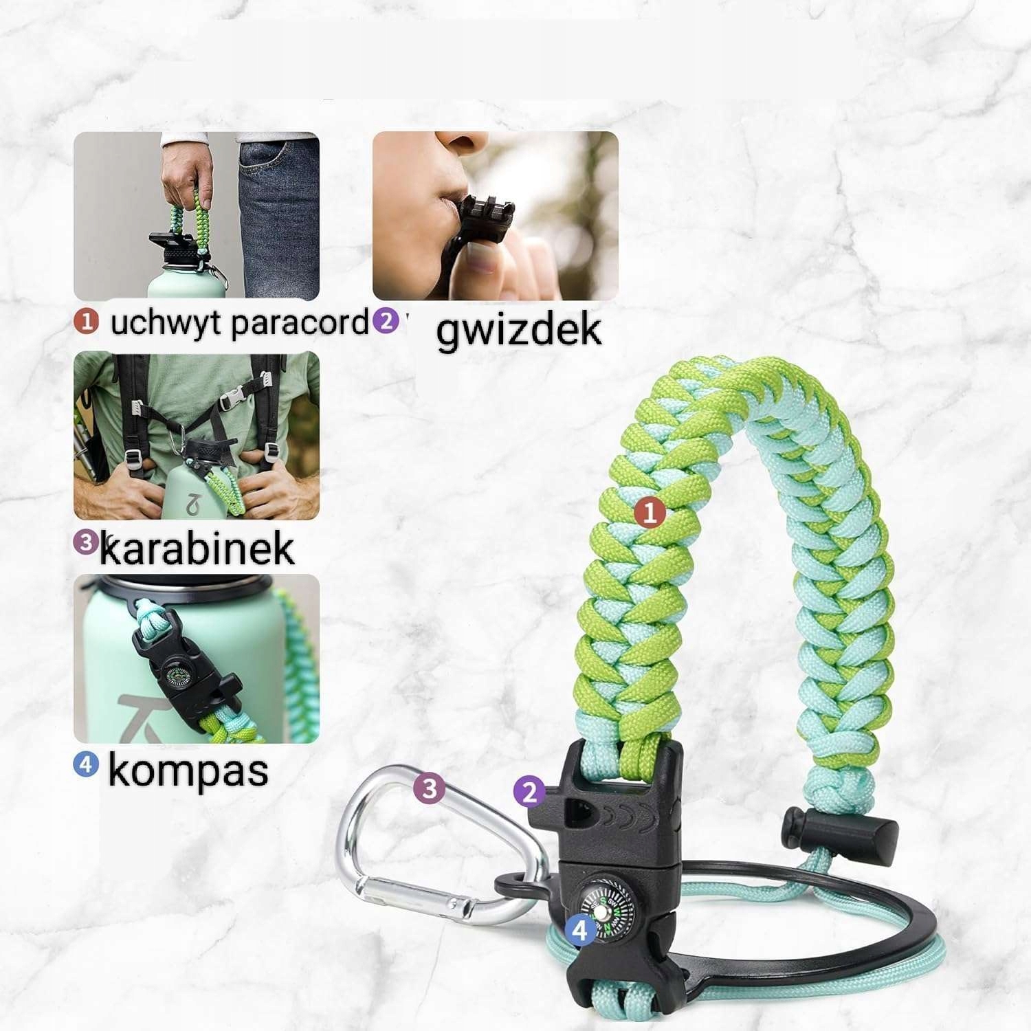 Termos Kubek Termiczny Bidon Butelka Trebo 1183 ml zielony - obrazek 3