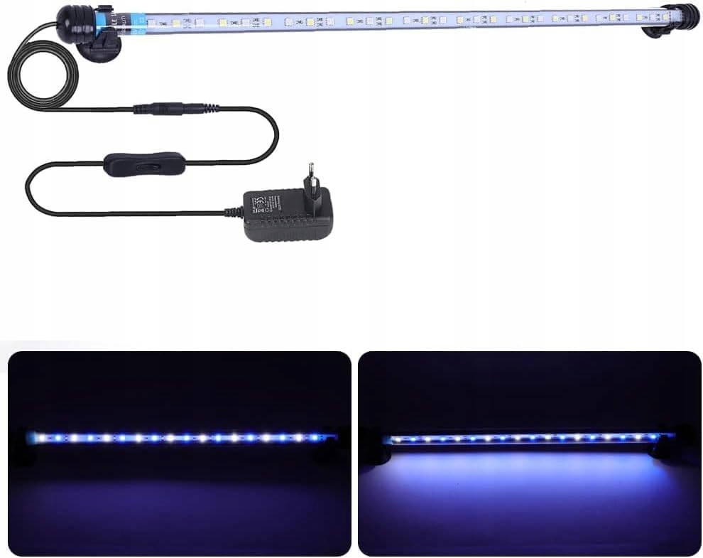 Oświetlenie do akwarium LED 57 cm niebiesko białe