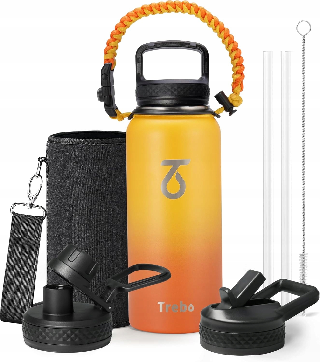 BIDON STAL IZOLOWANA PRÓŻNIOWO KUBEK TERMOS TREBO SURVIVAL 900 ml żółta