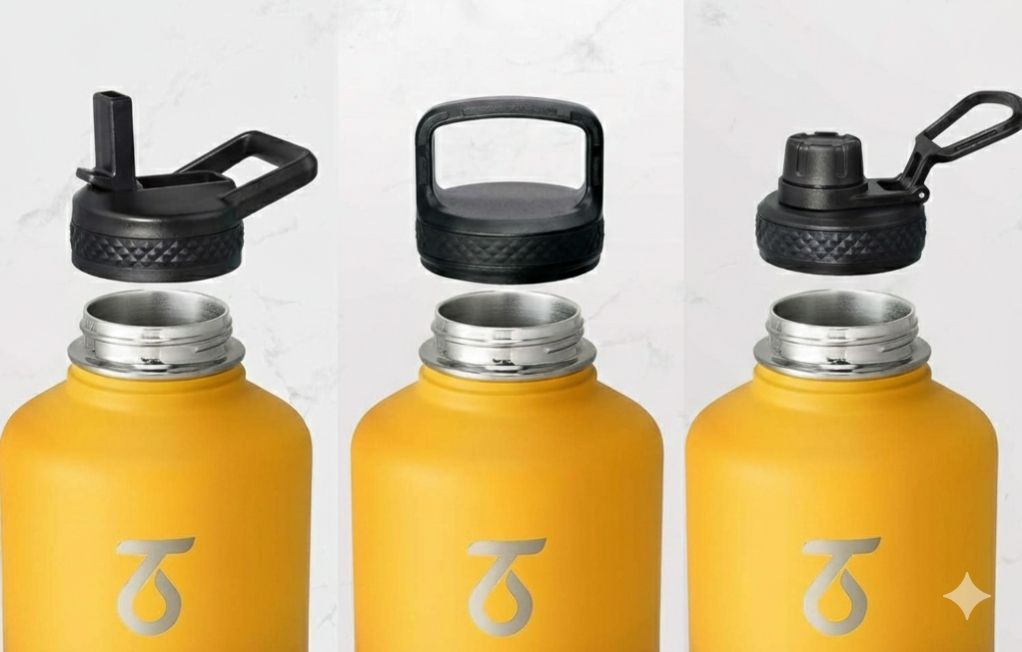 BIDON STAL IZOLOWANA PRÓŻNIOWO KUBEK TERMOS TREBO SURVIVAL 900 ml żółta - obrazek 4