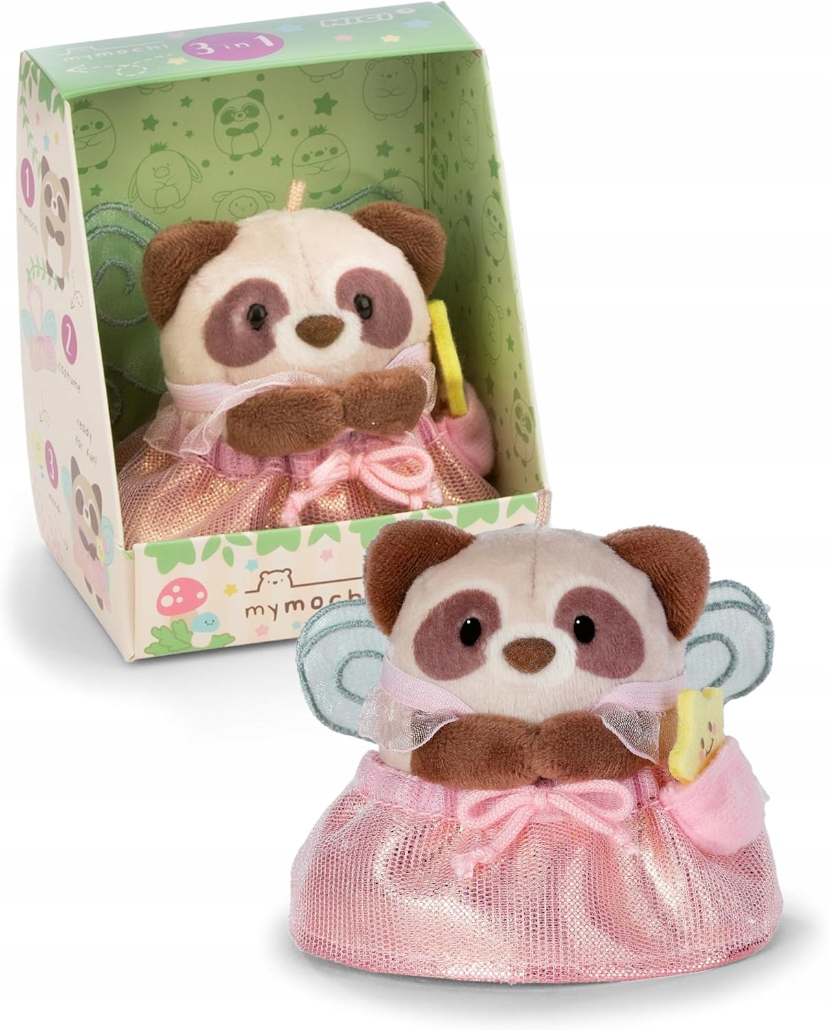 NICI MYMOCHI PRZYTULANKA SZOP RAKUMA Z KOSTIUMEM WRÓŻKI I RÓŻDŻKĄ 8CM Z ZAW - obrazek 4