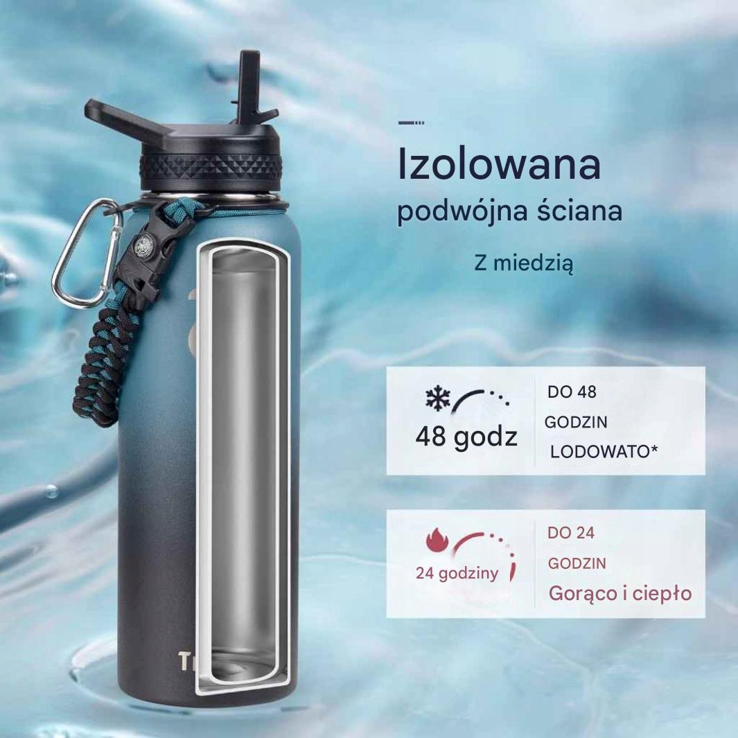 DUŻY WIELKI Termos Kubek Termiczny Bidon Butelka Trebo 3785 ml SURVIVAL - obrazek 3
