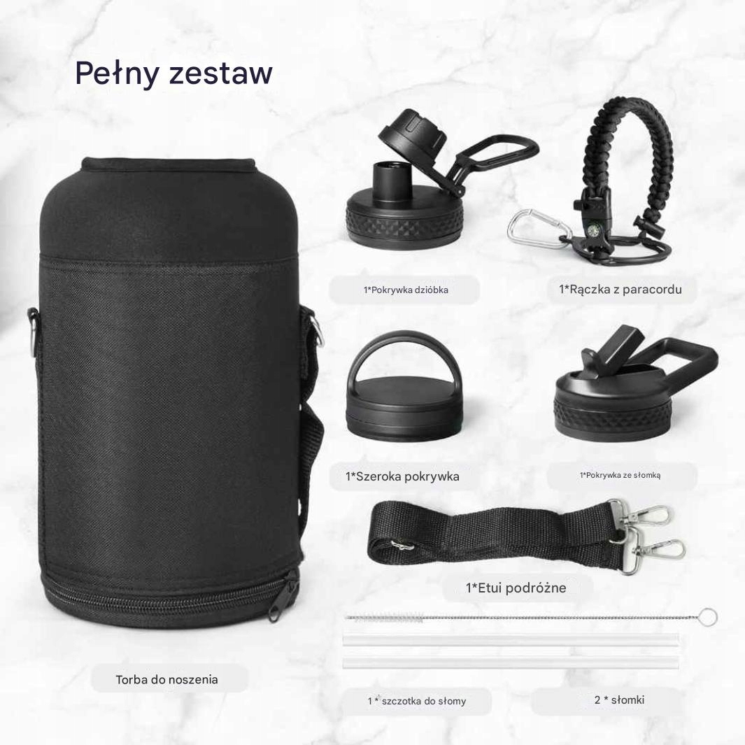 DUŻY WIELKI Termos Kubek Termiczny Bidon Butelka Trebo 3785 ml SURVIVAL - obrazek 4