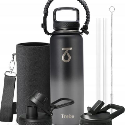 TERMOS BUTELKA SPORTOWA TREBO IZOLACJA PRÓŻNIOWA! SURVIVAL PARACORD 900 ml