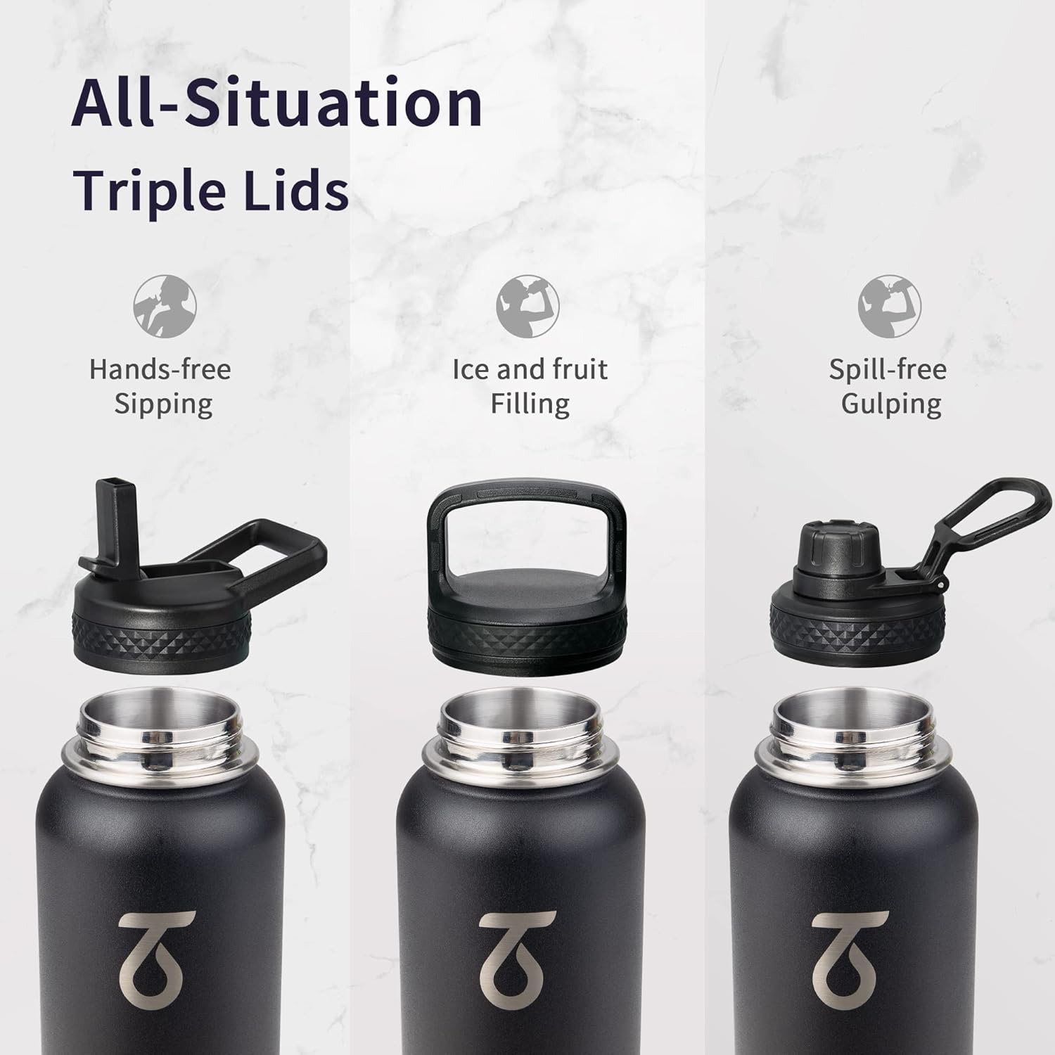 TERMOS BUTELKA SPORTOWA TREBO IZOLACJA PRÓŻNIOWA! SURVIVAL PARACORD 900 ml - obrazek 3
