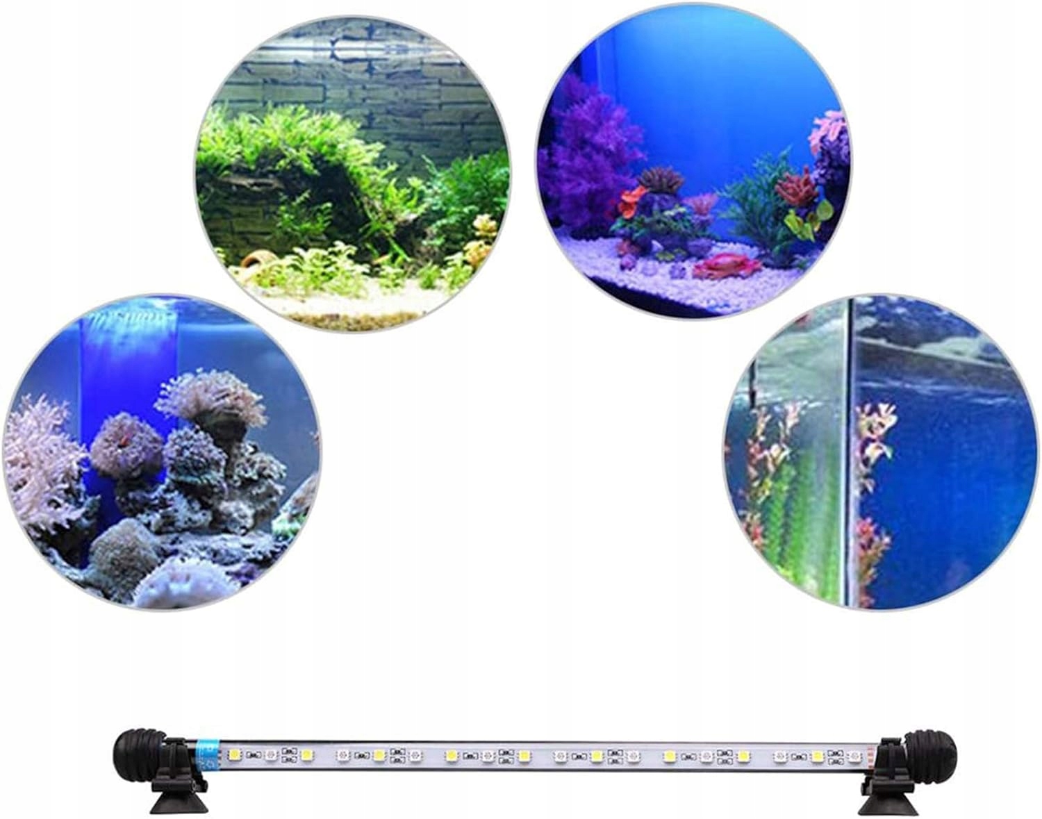 Lampa akwariowa LED 18cm biały+niebieski - obrazek 3