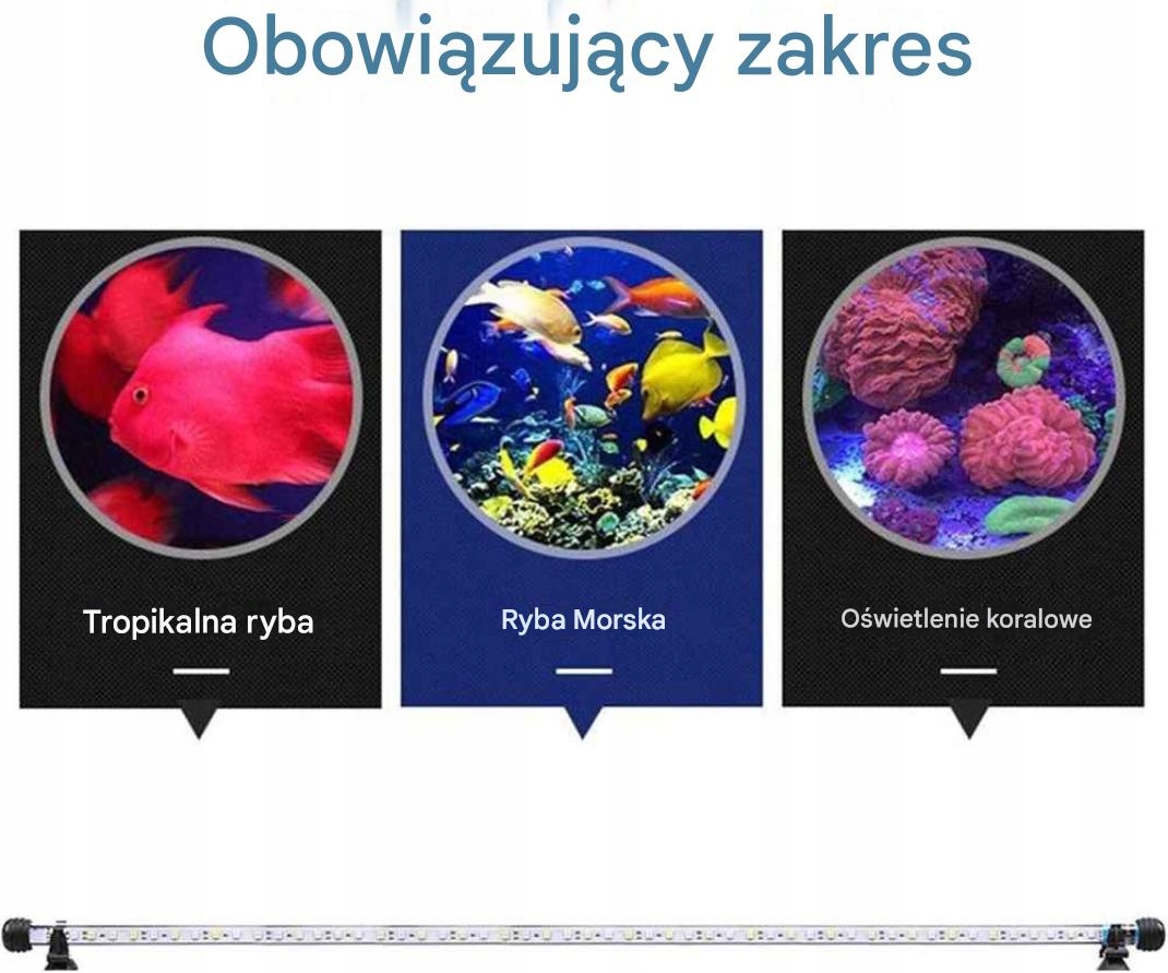 Lampa akwariowa LED 18cm biały+niebieski - obrazek 8