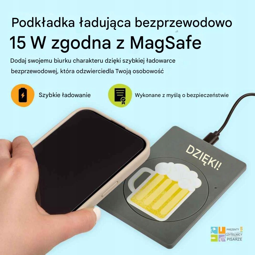 Ładowarka indukcyjna bezprzewodowa USB C Cheers! - obrazek 6