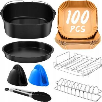 Zestaw akcesoriów do frytkownicy beztłuszczowej Air Fryer BPA FREE +WKŁADY