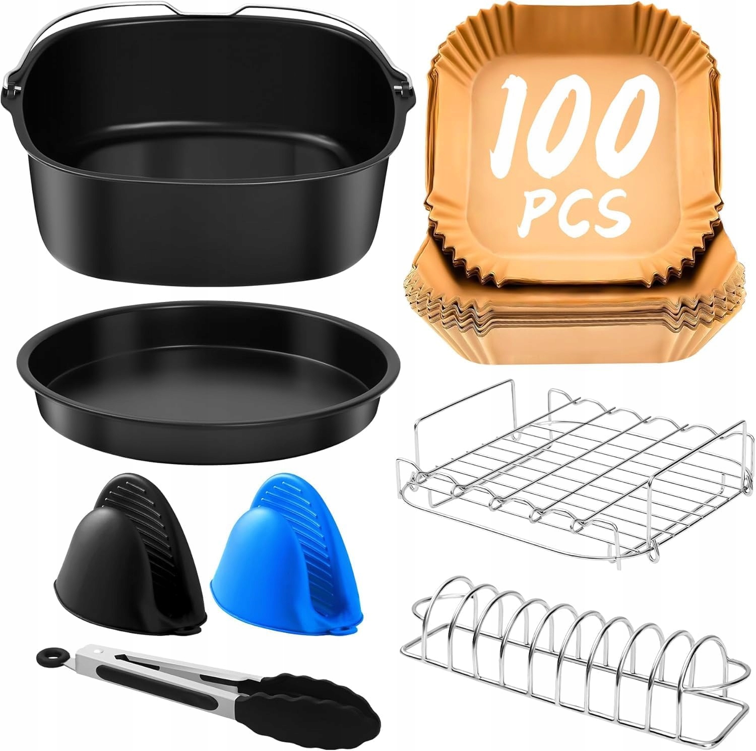 Zestaw akcesoriów do frytkownicy beztłuszczowej Air Fryer BPA FREE +WKŁADY