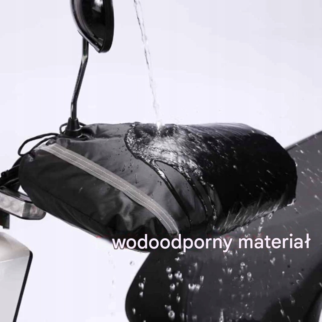 MUFKI na kierownicę ocieplacz rękawice motor rower wodoodporne termiczne - obrazek 5